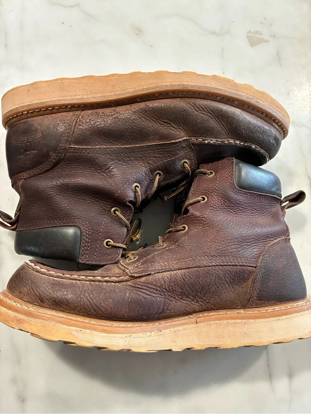 Irish Setter Ashby Moc Soft Toe Leather Work Boots Brown 83605 Men's Size 13 D